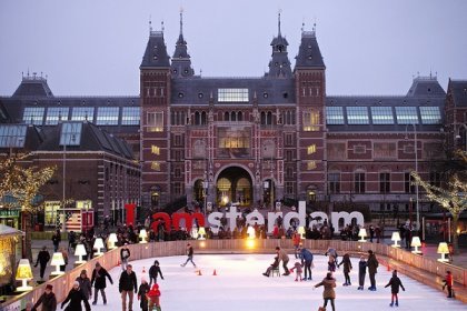 Pista de gelo em Amsterdão 