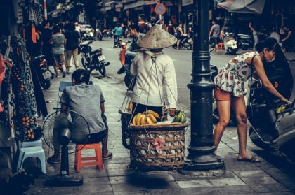 Atividades comerciais em Hanói