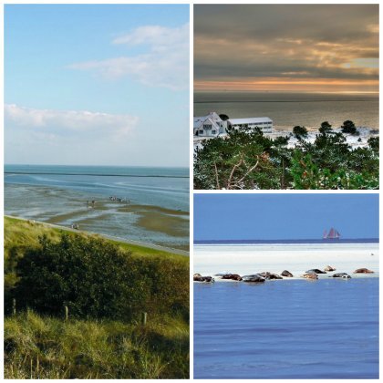 Diferentes tipos de paisajes en las Islas de frisia