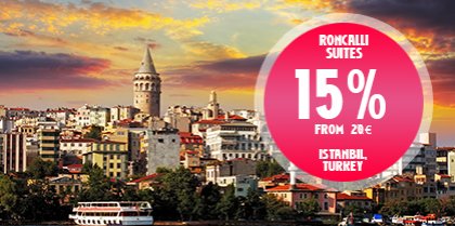 15% at Roncalli Suites in Istanbul