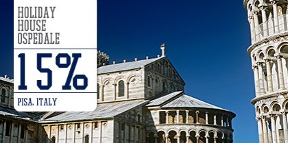 Save 15% for your booking in Pisa (big)