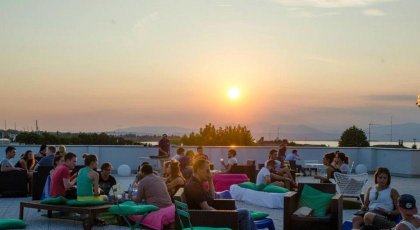 Meet Garda Lake Hostel's roof terrace boasts views on the Garda Lake